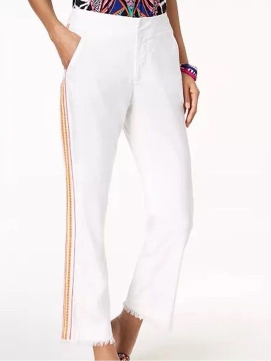 Trina Turk Pants - Trina Turk x INC collaboration Linen Blend White Pants in Size 8